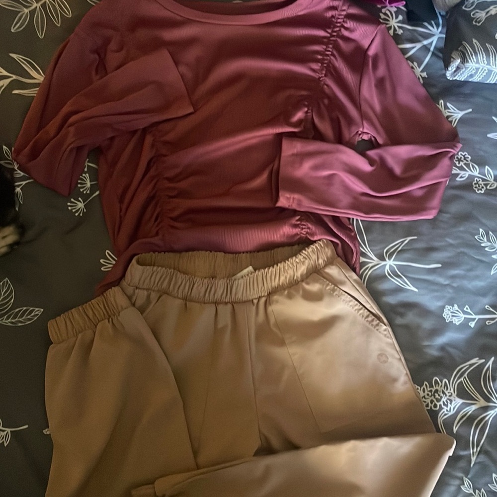 Cute set for girls Size 6 of long jogger pants